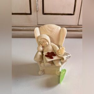 Vintage Retired Dept 56 Snowbabies COOKIES FOR SANTA 2005 Child/Chair/Milk/